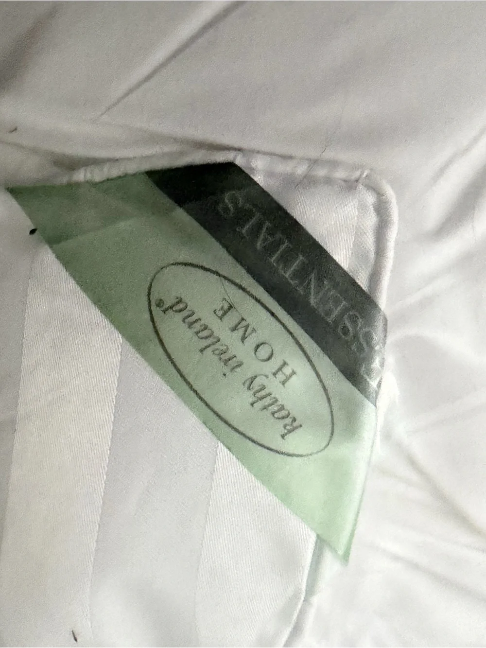 kathy ireland White Luxury silky striped down Alternative Comforter with shams